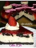 Cheesecake Oreo con Sirop de Fresas