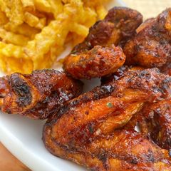A picture of Glazed chicken wings.