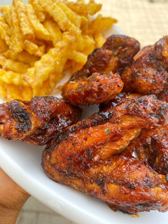 A picture of Glazed chicken wings.