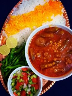 عکسی از دستور خورشت قیمه بامیه