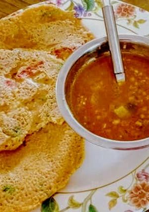 A picture of Oat and veggies Chilla.