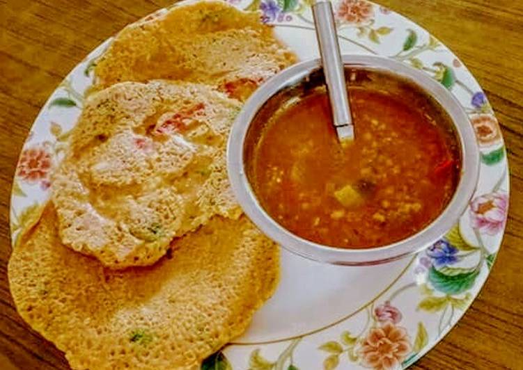 Steps to Prepare Homemade Oat and veggies Chilla