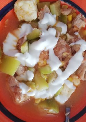 Una foto de Calabacitas con carne y queso 😋