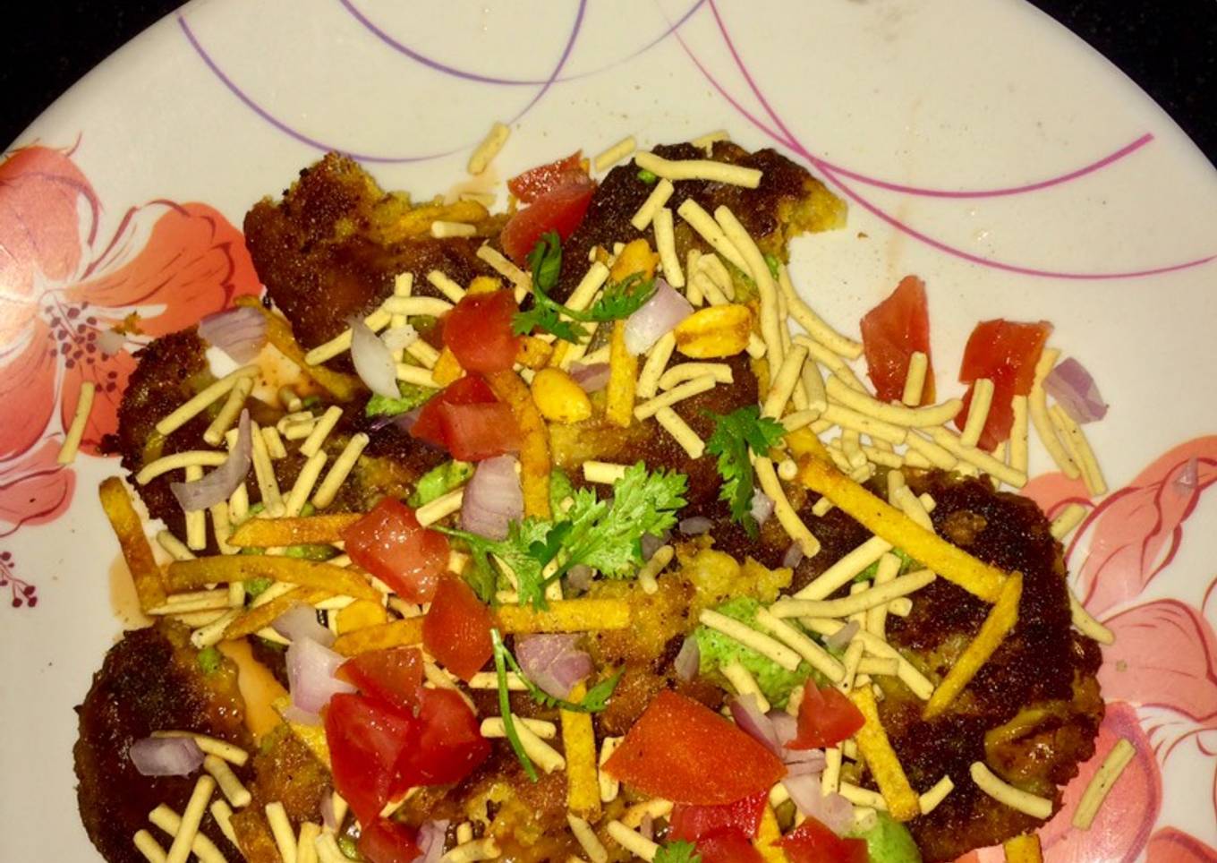 Sweet corn tikki chaat