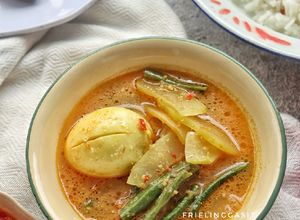 Foto resep Lodeh pepaya muda-kacang panjang (tanpa santan)