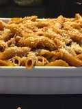 Penne ao molho de tomate com bacon