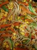 Pasta con verduras salteadas