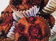Una foto de muffin de linaza
