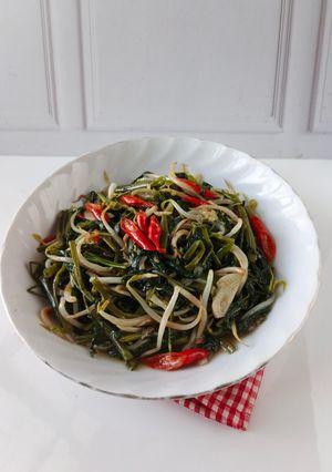 Foto resep Tumis Kangkung Tauge Saus Tiram
