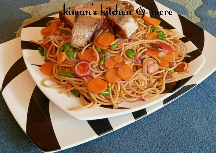 Simple Way to Prepare Any-night-of-the-week Stir fried spaghetti | This is Recipe So Appetizing You Must Undertake Now !!