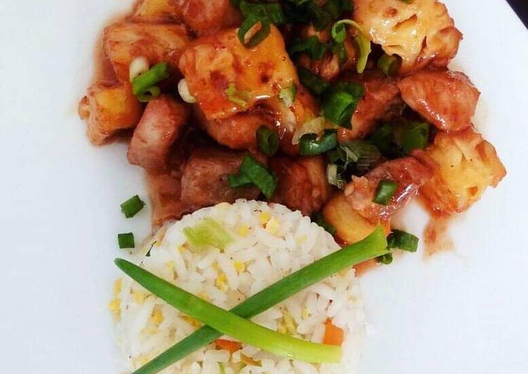 Lombo de porco agridoce com abacaxi - Tudogosreceitas