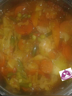 A picture of Cabbage and carrot sauce.