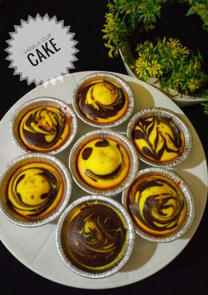 A picture of Vanilla cup cake (whitout oven).