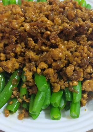 Foto resep Buncis siram daging cincang