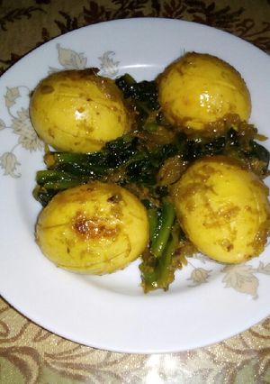 পুইশাক পাতা দিয়ে ডিম রান্না রেসিপির প্রধান ছবি