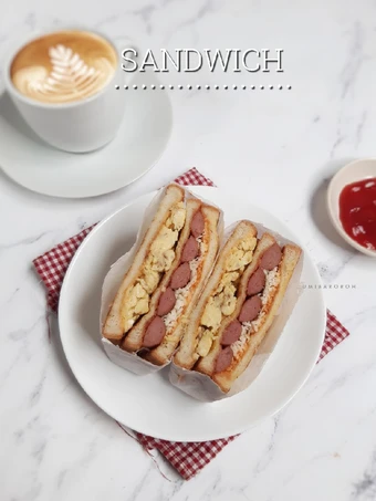 Cara Mudah Membuat Resep Sandwich (telur &amp; sosis) yang Lezat Anti Ribet, Uenak Banget