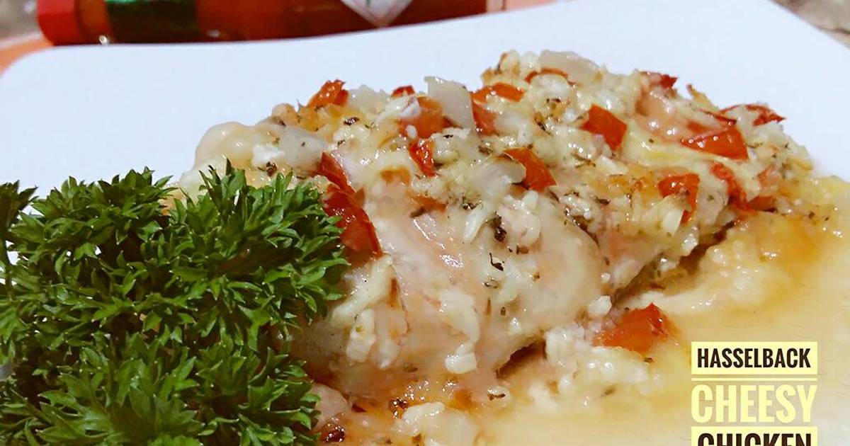  Resep  Hasselback Cheesy Chicken postingrame2 ayam  oleh 