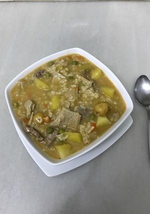 Una foto de Sopa de arroz con callos de ternera