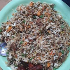 Chicken fry rice A picture of Chicken fry rice.