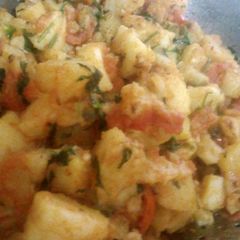 A picture of Masala dry potatoes.