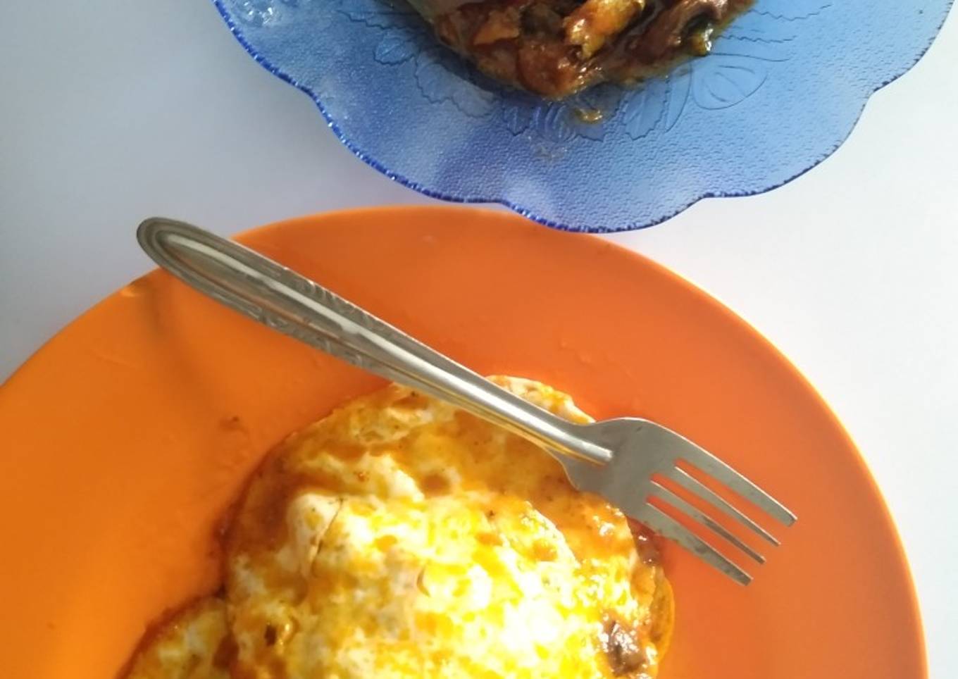 Sardine kaleng with egg and rice