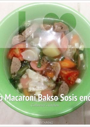 Foto resep Sop makaroni bakso sosis (MBS)