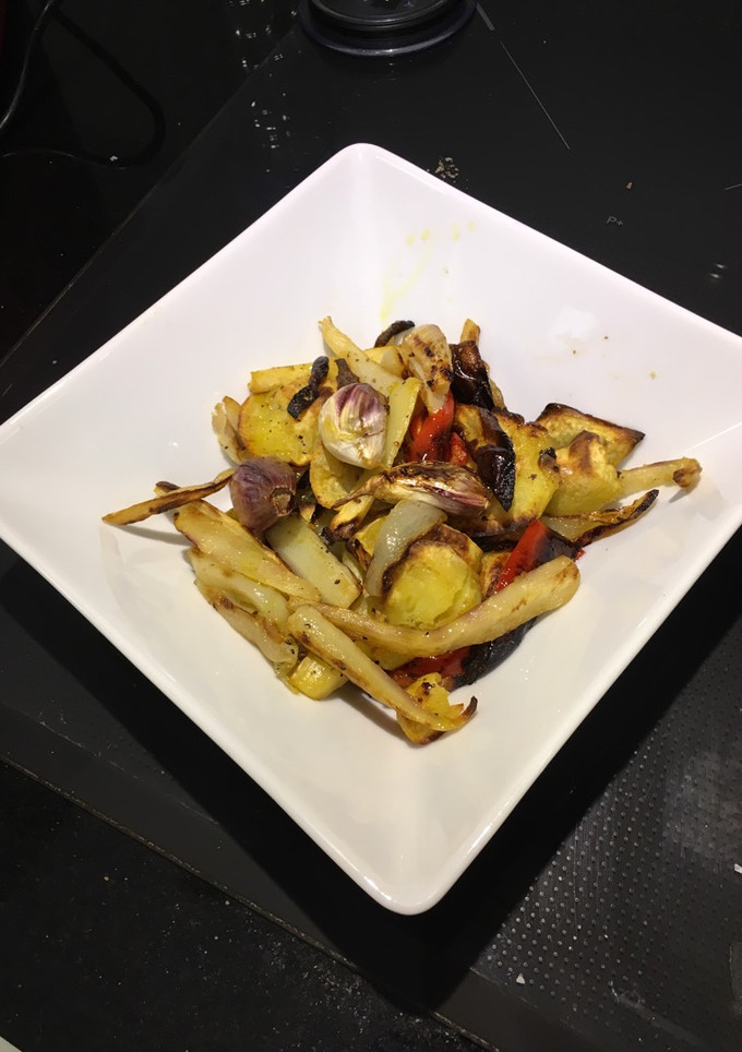 Una foto de Verduras asadas