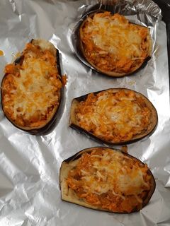 Una foto de Berenjenas rellenas de Salmón