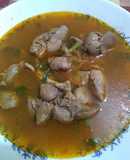 Sopa de hígados y mollejas de pollo!!