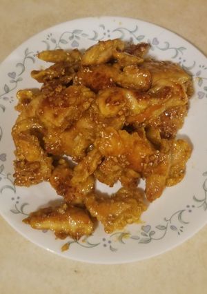 A picture of Maple Syrup/Honey Fried Chicken.