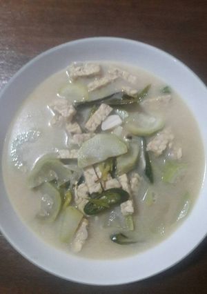 Foto resep Sayur santan labu air cabe hijau