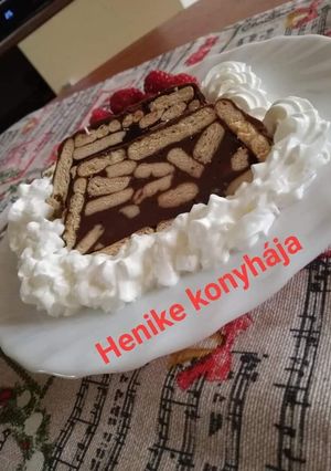 Pudingos keksz szelet recept fotója