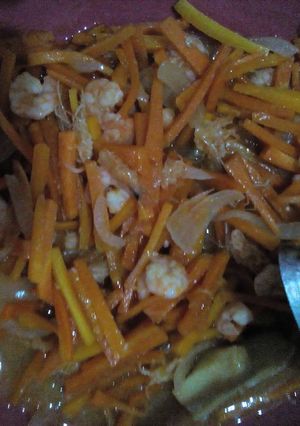 Foto resep Udang cah wortel asam maniz sweety