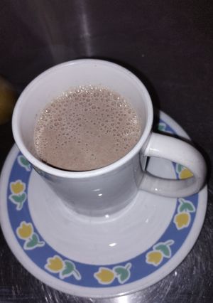 Una foto de Chocolate caliente al  vino