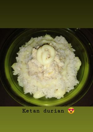 Foto resep Ketan magic com topping durian susu 😘