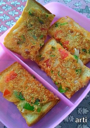 ब्रेड सूजी टोस्ट (bread sooji toast recipe in Hindi) रेसिपी मुख्य फोटो