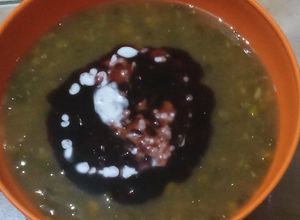 Foto resep Bubur kacang ijo ketan item presto santan instan