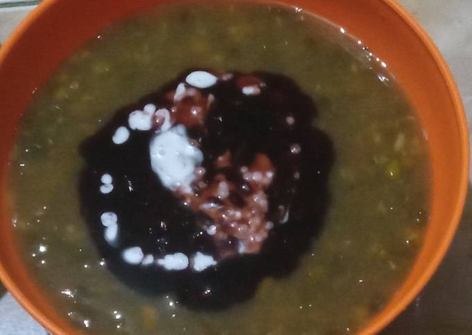 Resep Bubur Kacang Ijo Ketan Item Presto Santan Instan Oleh Anisa Cookpad