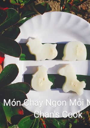 Hình của món Rau câu cốt dừa nhân pho mai.