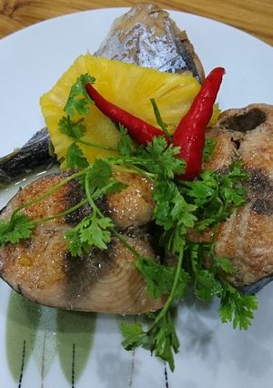 Hình của món Cá ngừ kho thơm.