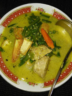 Foto resep Sayur bobor kacang panjang tahu pedas