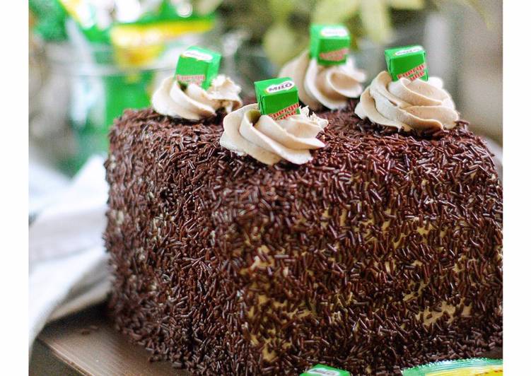 Resep masakan Ice Milo Cake | Resep Membuat Ice Milo Cake Yang Enak Dan Mudah