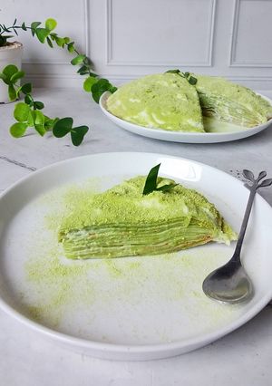 Foto resep Mille crêpes matcha
