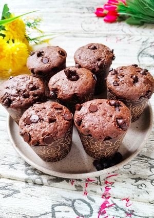 Foto resep Chocolate Muffin with Oreo (sy pakai chocochip) no mixer