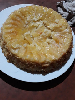 Una foto de Tarta de manzana invertida