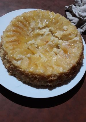 Una foto de Tarta de manzana invertida