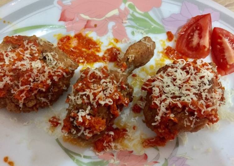 Resep Ayam geprek Sambel Korek + Keju, Bikin Ngiler