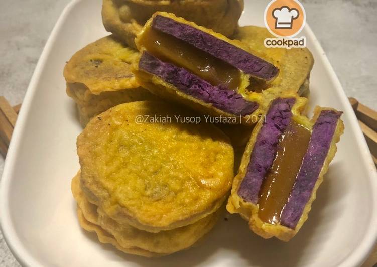 Kuih Bakul Kapit Keledek Goreng