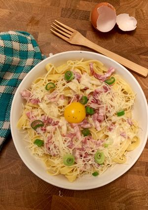 Une photo de ☆Tagliatelles à la Carbonara☆