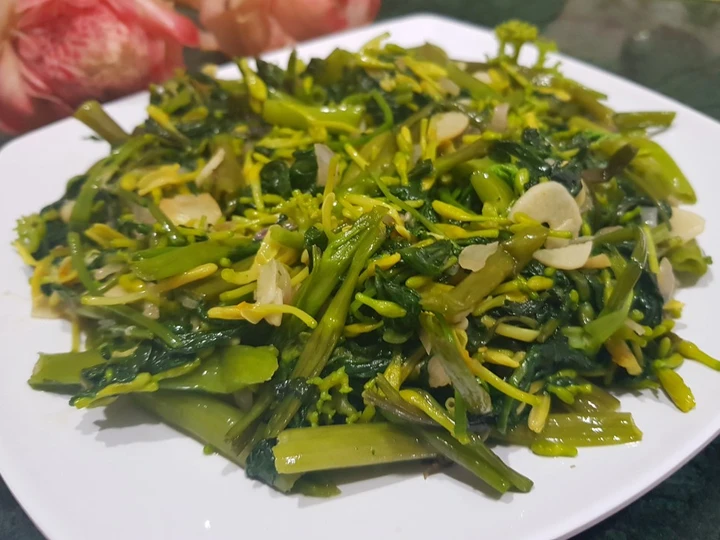 Cara Mudah Menyiapkan Resep Tumis kangkung bunga pepaya yang Lezat Sekali Anti Ribet, Lezat